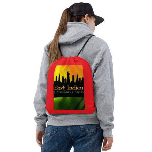 East Indica Cannabis Cards Drawstring bag